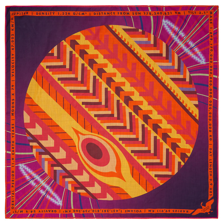 Luxury Merino Wool Scarf UK, Jove, Planet Jupiter, Gift Ideas Sagittarius, Luxury Gift UK, London, Paris, Science Gifts