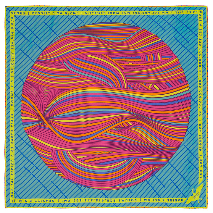 Luxury Scarf UK, Venus, Planet of Love, Gift Ideas Libra, Gift Ideas Taurus, Luxury Gift UK, London, Milan, Space Gift