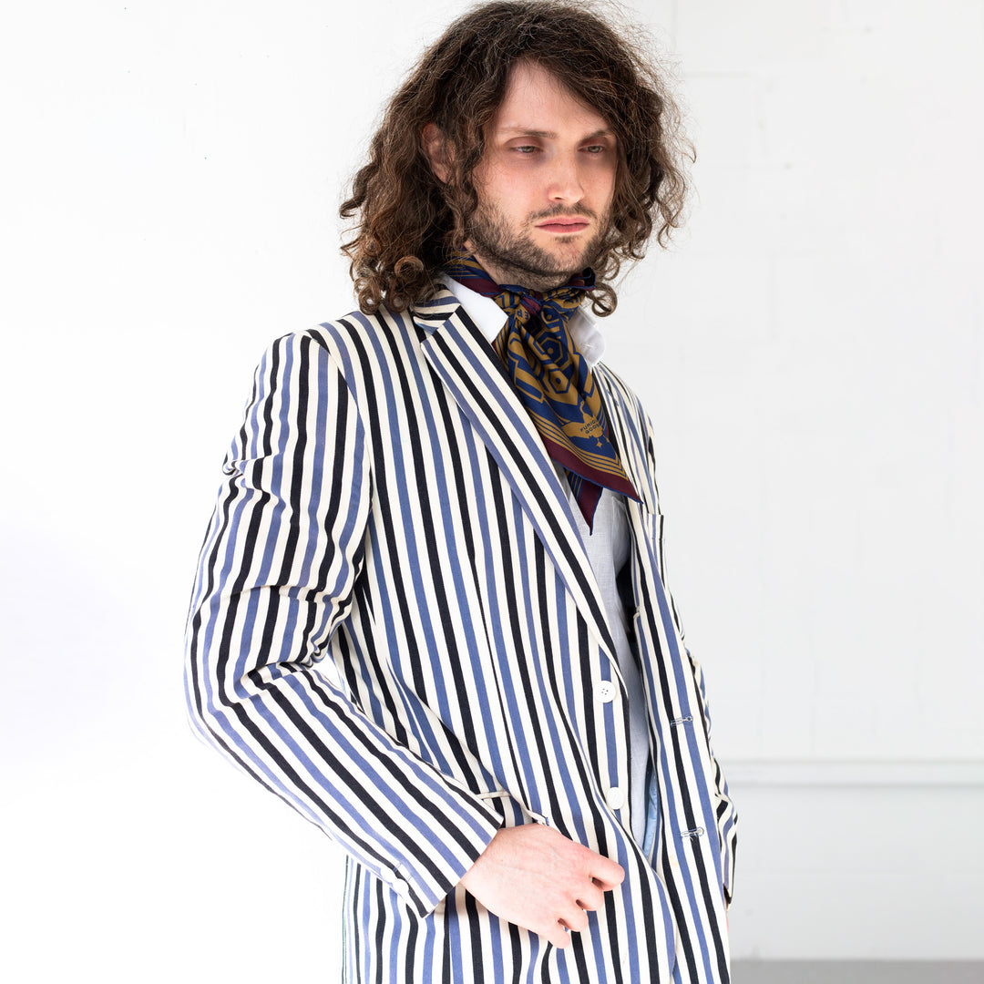 Neckerchief, Maroon, Gold, Navy, Quality, Premium Silk Scarf, Made in UK, London, Oscar Wilde, Furious Goose