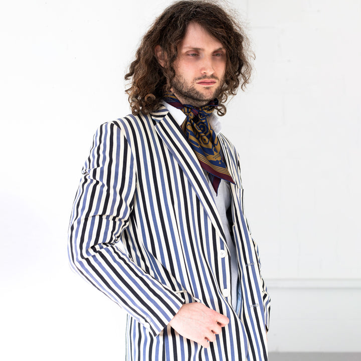 Neckerchief, Maroon, Gold, Navy, Quality, Premium Silk Scarf, Made in UK, London, Oscar Wilde, Furious Goose