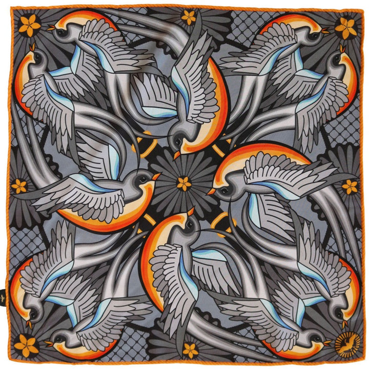 Tattoo pocket squares uk, pocket square, luxury pochette, contemporary silk square, neckerchief, London, Mayfair