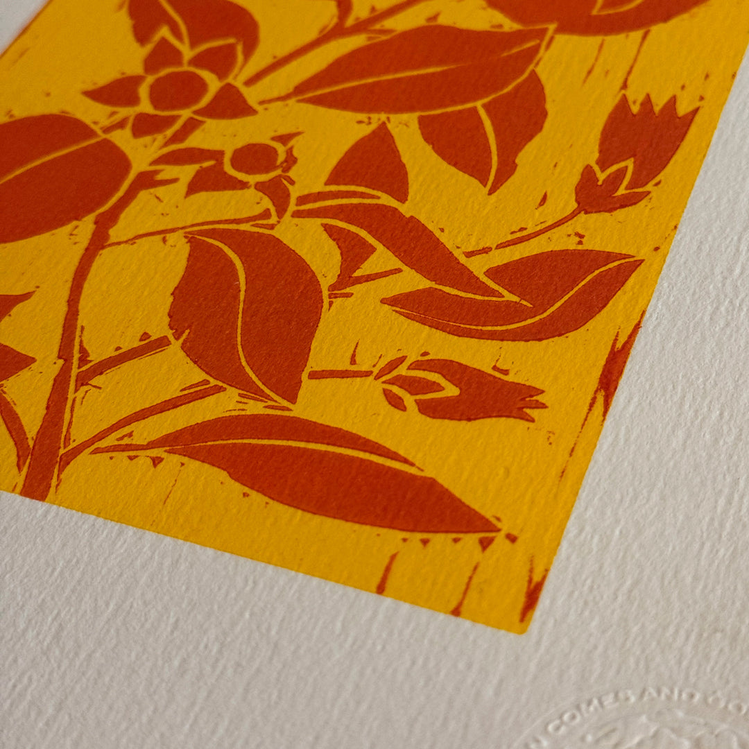 Belladonna Yellow Red – Woodcut
