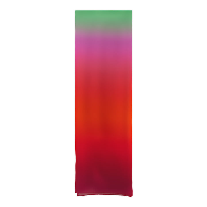 Bold Ombre Silk Scarf in Watermelon colours. Inspired by Rothko. Made in England. Furious Goose – London, UK