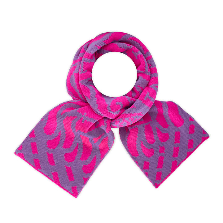 Thames Waves Scarf – Lost Letters, Pink & Purple