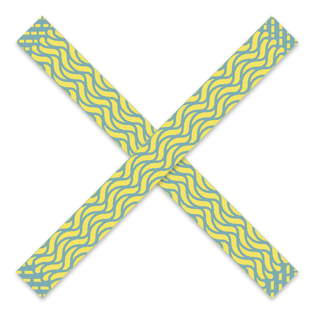 Thames Waves Scarf – Yellow & Turquoise