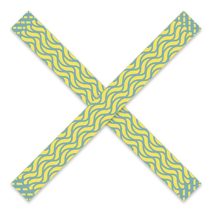 Thames Waves Scarf – Yellow & Turquoise