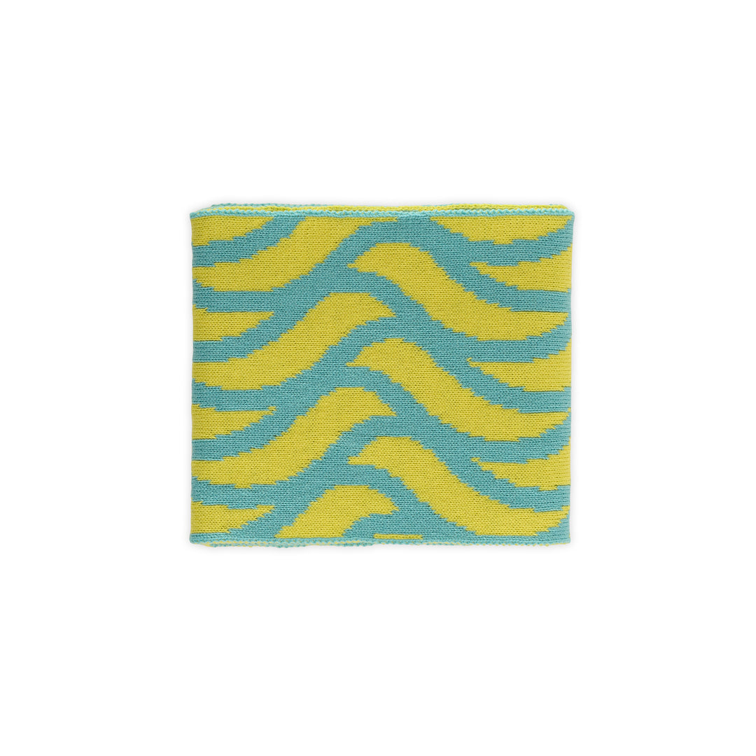 Thames Waves Scarf – Yellow & Turquoise