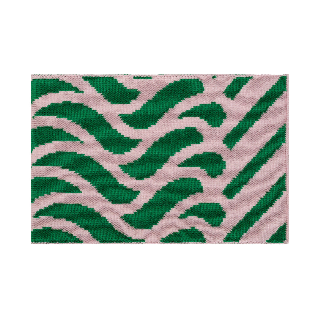 Thames Waves Scarf – Green & Pink