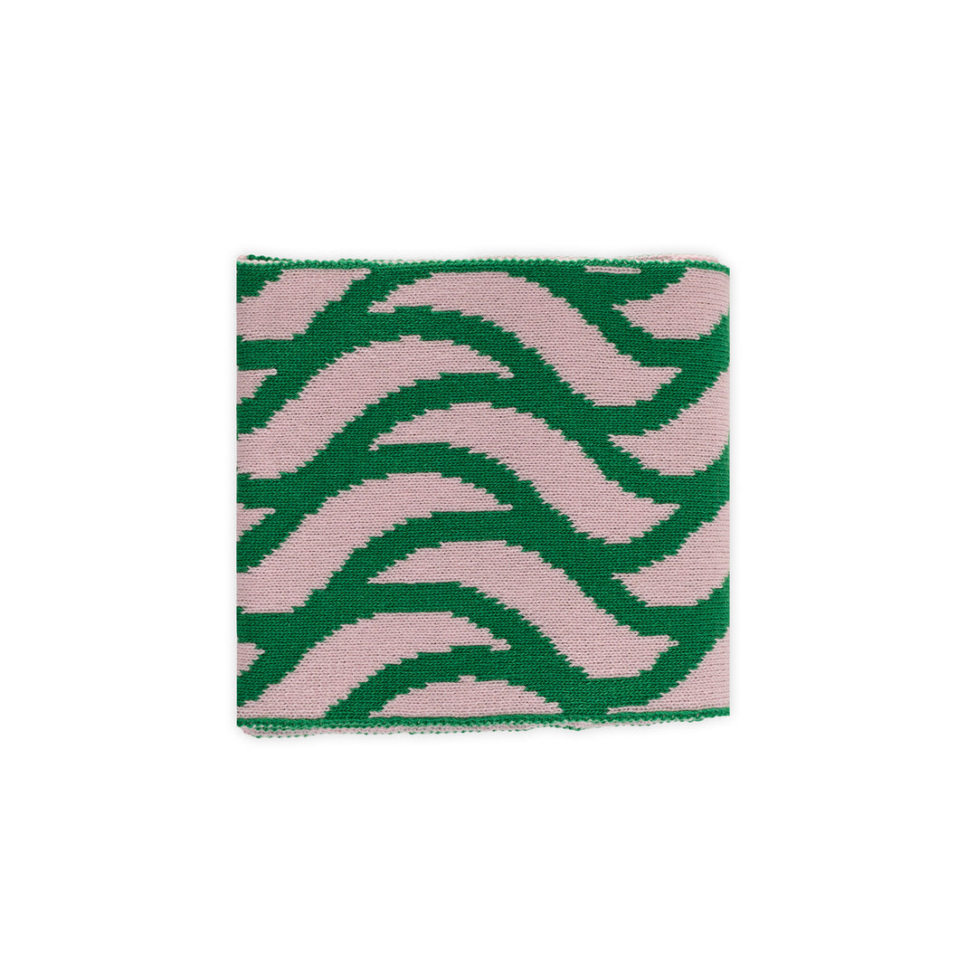 Thames Waves Scarf – Green & Pink