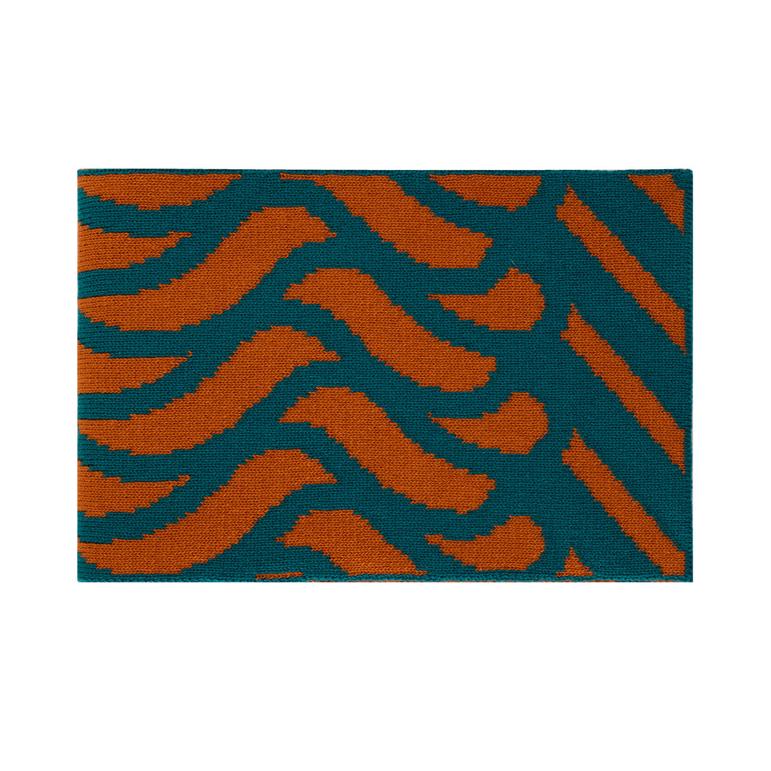 Thames Waves Scarf – Orange & Teal