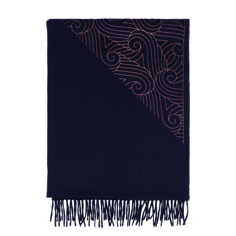 Luxury cashmere ripple scarf 100% cashmere stole – Made in UK – London Furious Goose