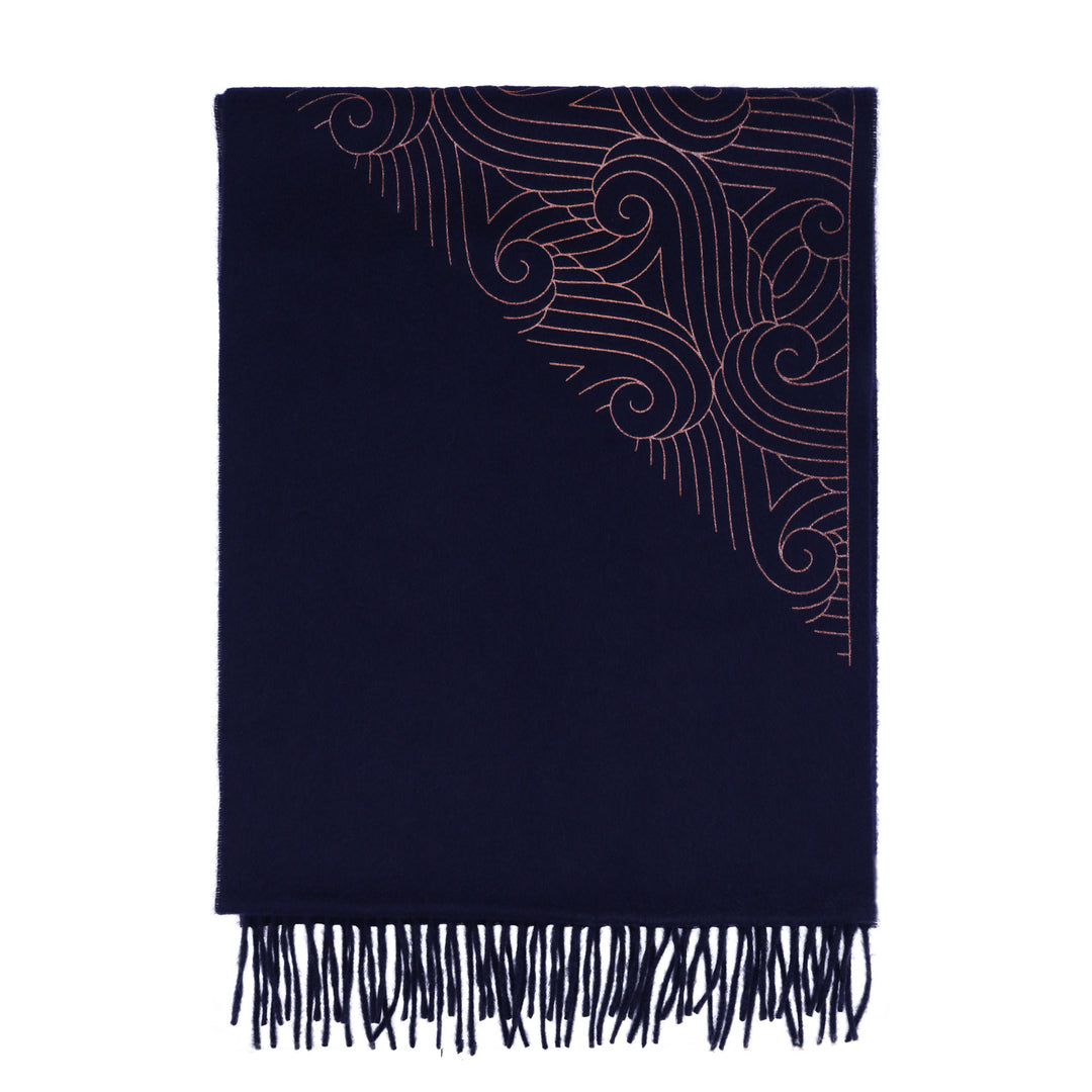 Luxury cashmere ripple scarf 100% cashmere stole – Made in UK – London Furious Goose