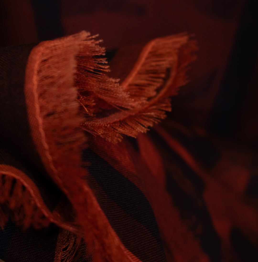 Hemlock Silk-Wool Stole – Rust