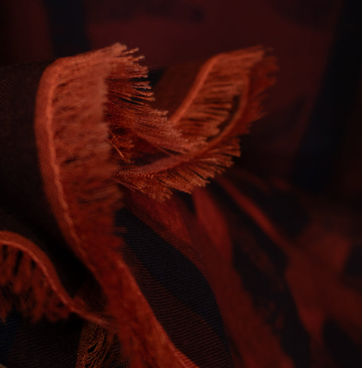 Hemlock Silk-Wool Stole – Rust