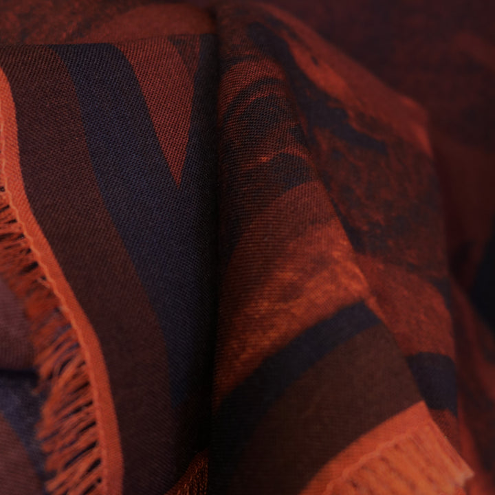 Hemlock Silk-Wool Stole – Rust