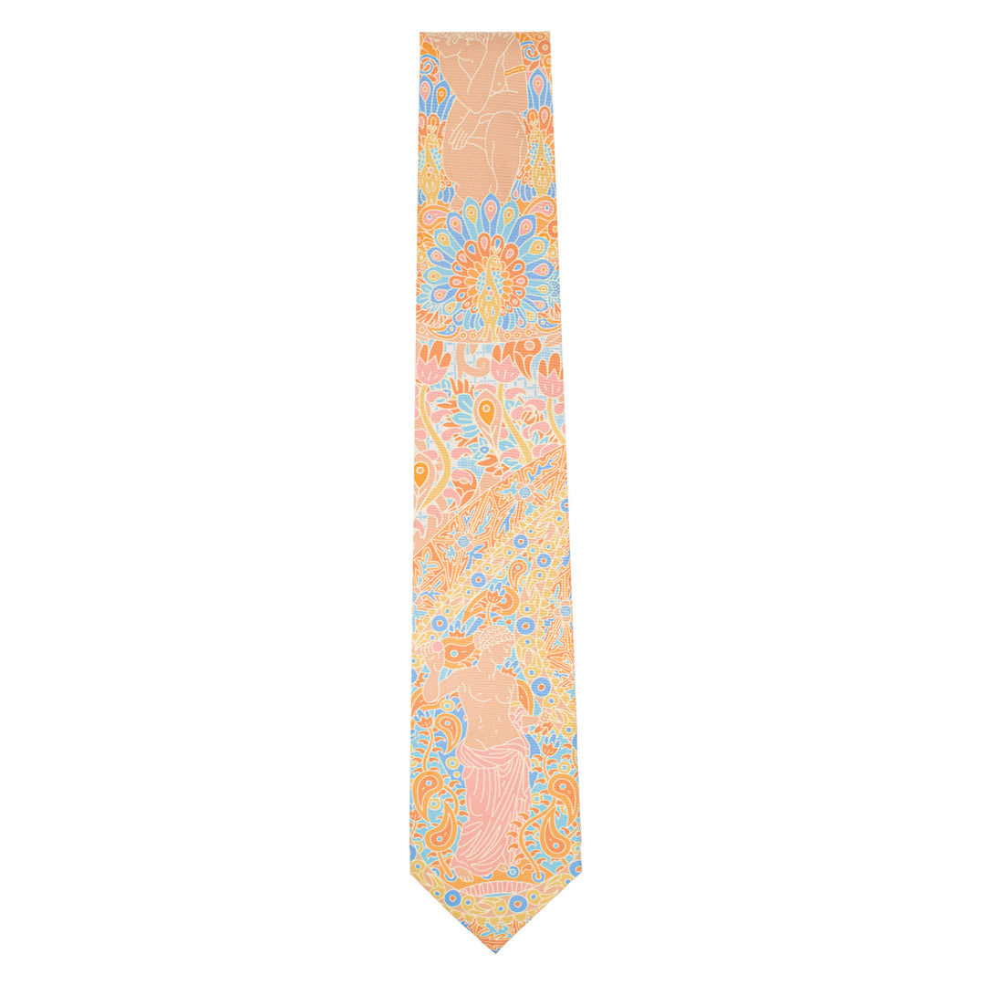Paisley Gods Tie, Silk Necktie, luxury printed ties, Pastel colours, Bold Print, Made in England, Furious Goose