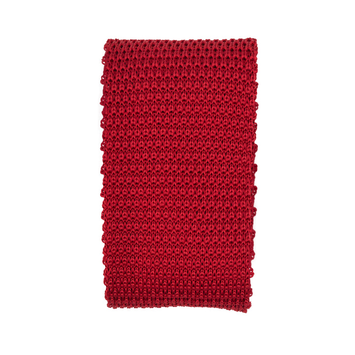 Red Knitted Silk Tie