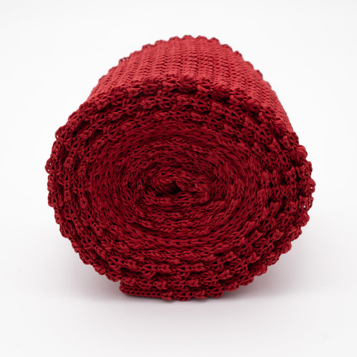 Red Knitted Silk Tie