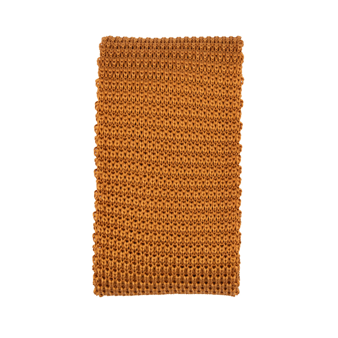 Yellow Knitted Silk Tie