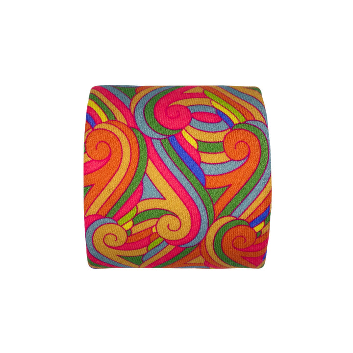 Wool tie printed in a waves pattern | Made in England | London | Furious Goose