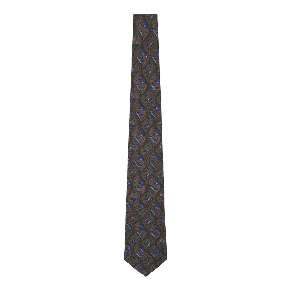Printed Wool Tie, Neck Ties, Made In England – Grey, Blue – Furious Goose