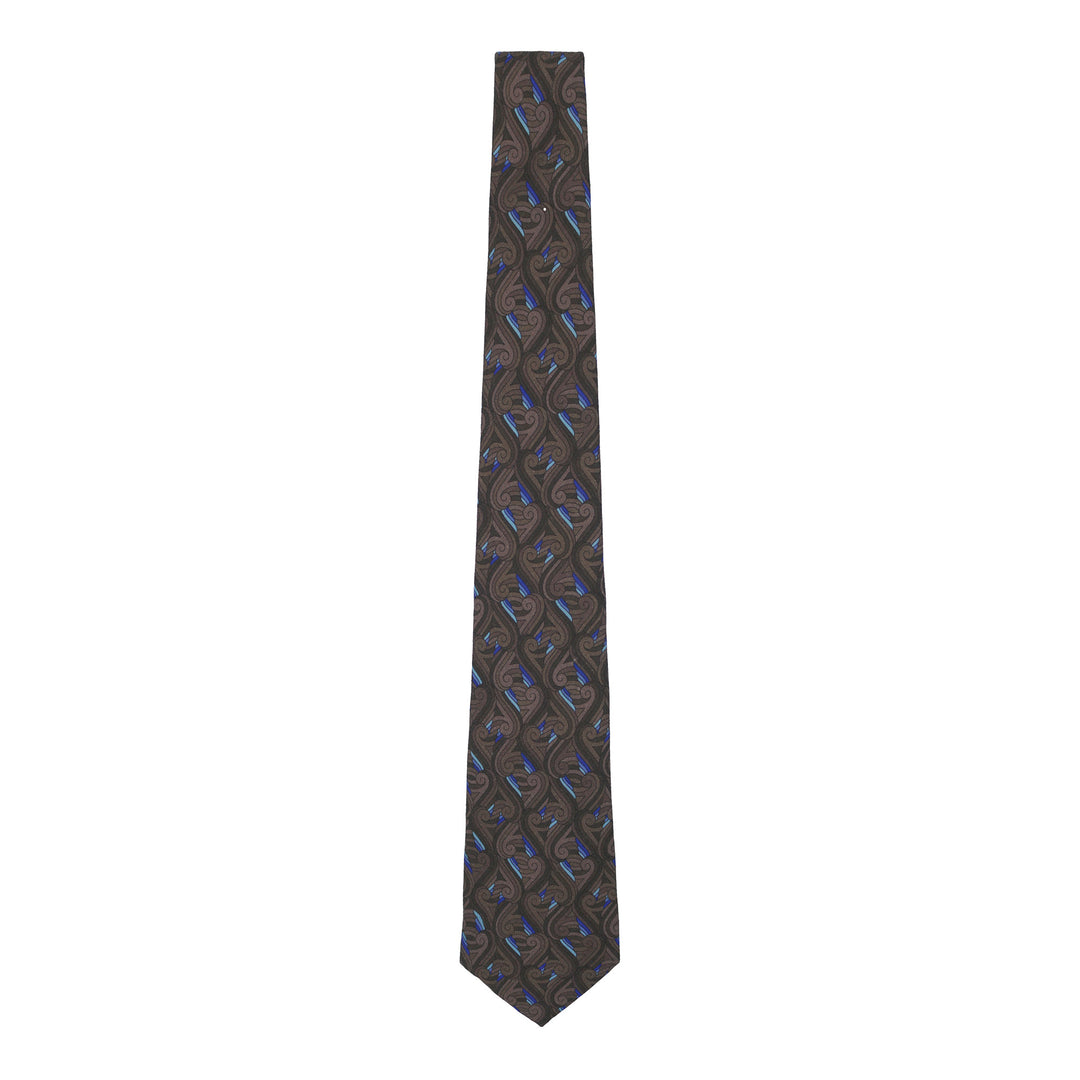 Printed Wool Tie, Neck Ties, Made In England – Grey, Blue – Furious Goose