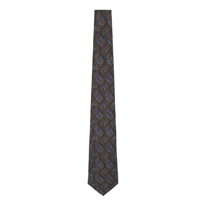 Printed Wool Tie, Neck Ties, Made In England – Grey, Blue – Furious Goose