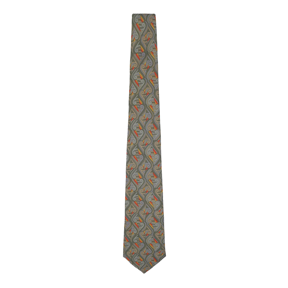 River Thames inspired London Tie in greys, lilac with fiery flashes | Made in England | Furious Goose