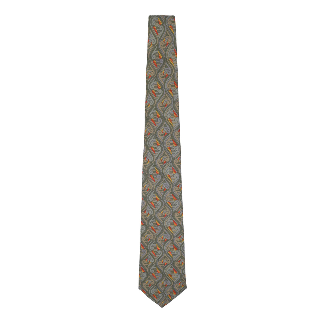 River Thames inspired London Tie in greys, lilac with fiery flashes | Made in England | Furious Goose