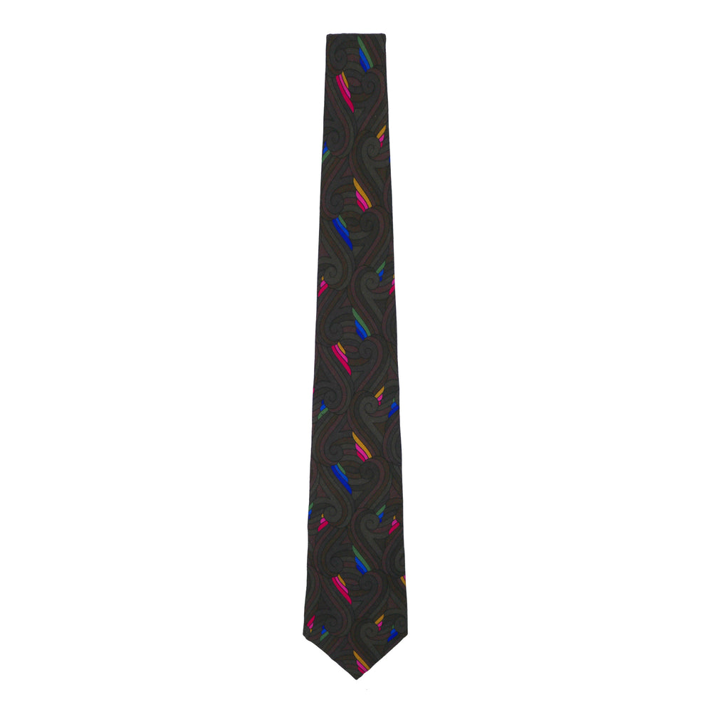 Bold and colourful mens tie in wool inspired by the Thames and London | Made in UK | Furious Goose