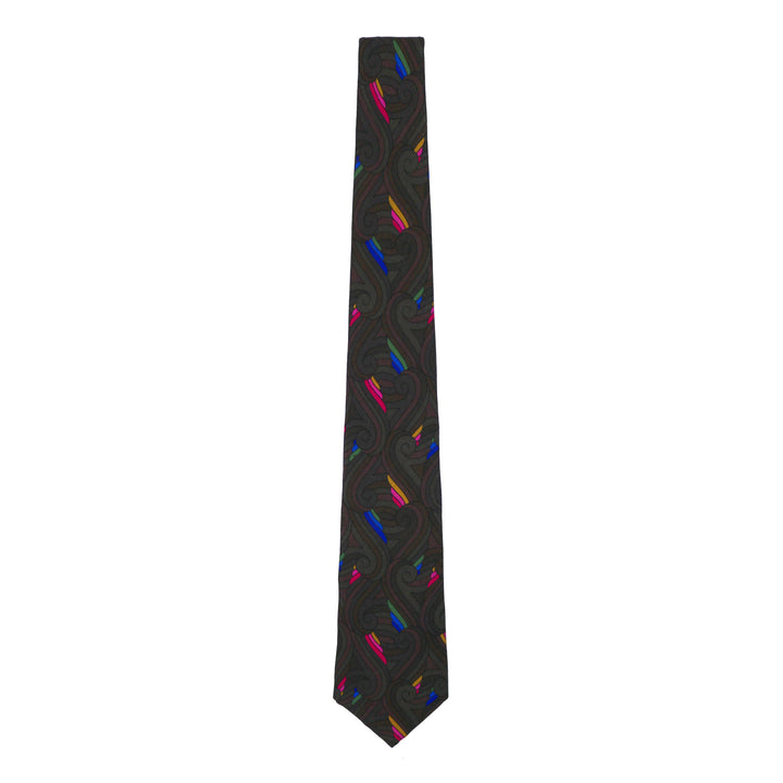 Bold and colourful mens tie in wool inspired by the Thames and London | Made in UK | Furious Goose
