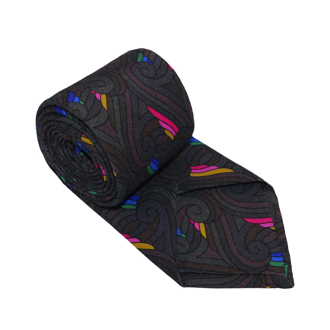 Hand-made luxury wool necktie inspired by the Thames | Made in Great Britain | Furious Goose