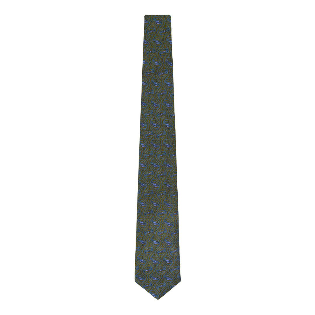 Thames Tie, Peacock – Woven Silk Neck Tie