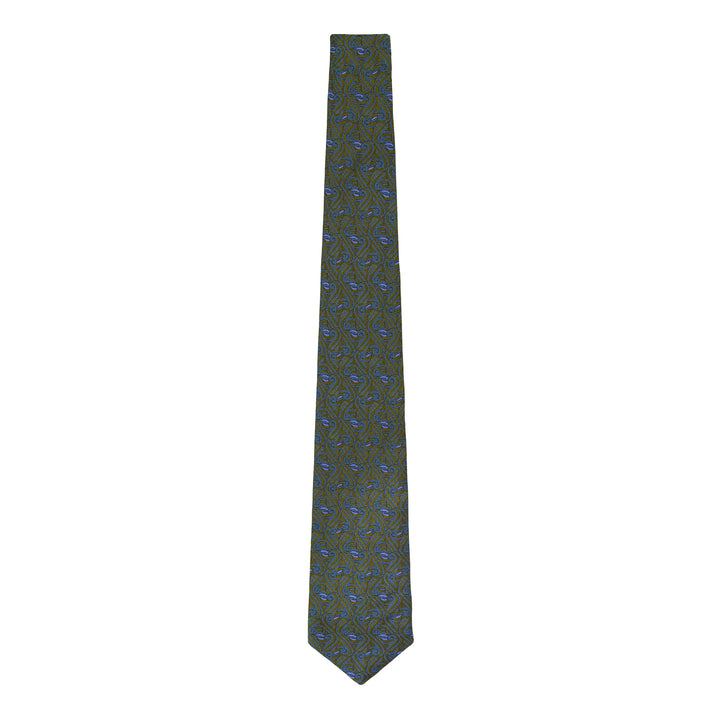 Thames Tie, Peacock – Woven Silk Neck Tie