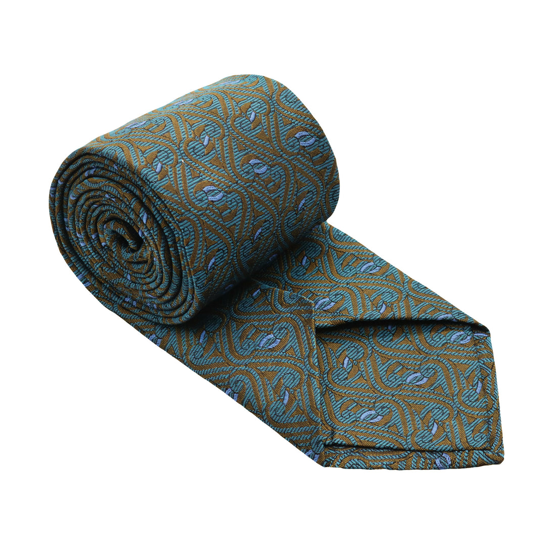 Thames Tie, Peacock – Woven Silk Neck Tie