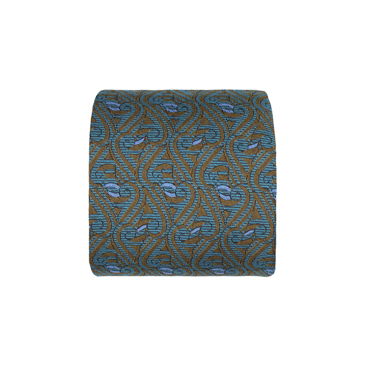 Thames Tie, Peacock – Woven Silk Neck Tie
