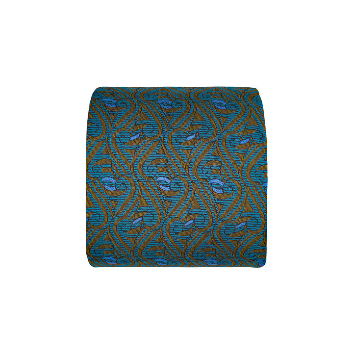 Thames Tie, Peacock – Woven Silk Neck Tie