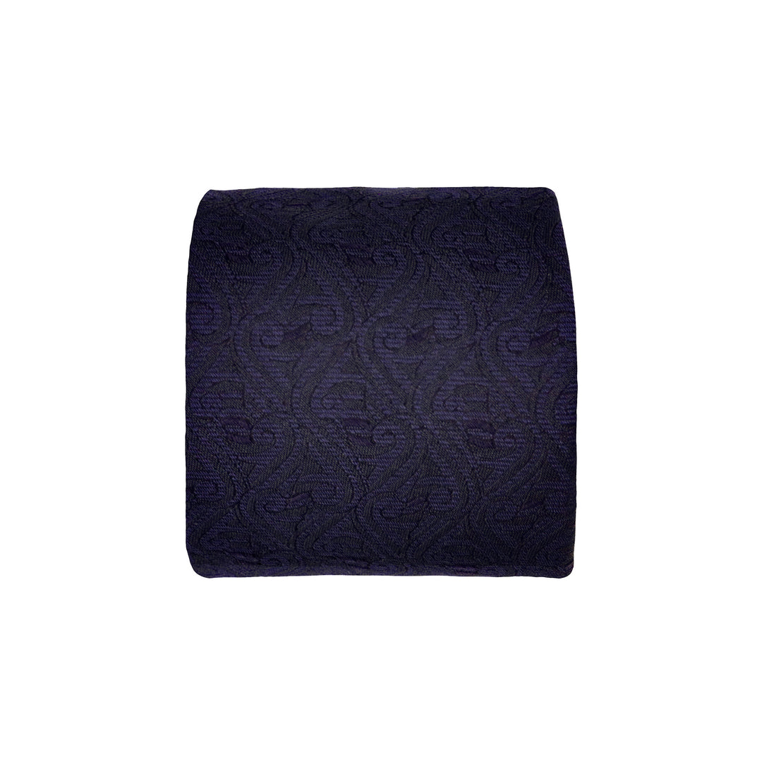 Black and very dark navy tie with the Thames Pattern woven into the silk | Furious Goose | London