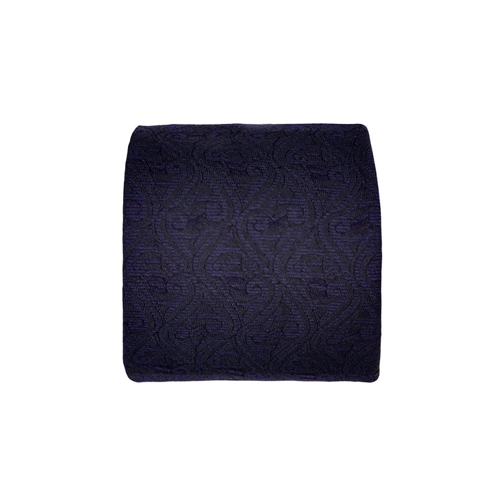 Black and very dark navy tie with the Thames Pattern woven into the silk | Furious Goose | London