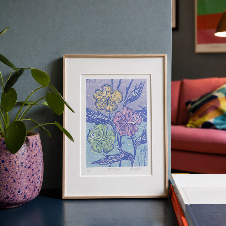 Henbane – Woodcut Pastel