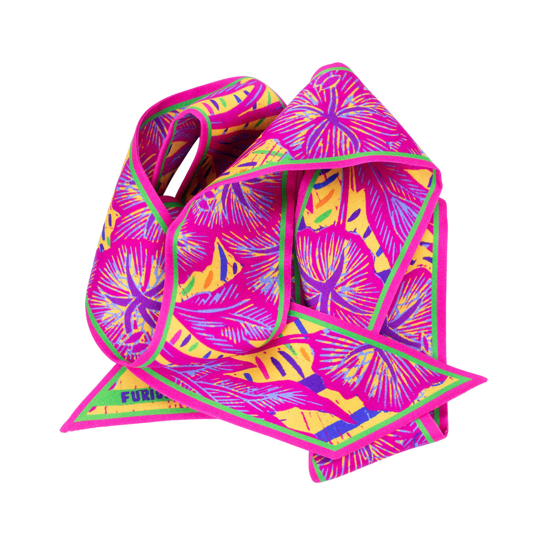 Wild Flower – Cerise, Mini Twilly Scarf