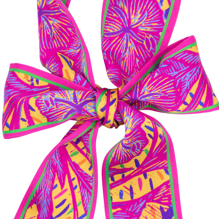 Wild Flower – Cerise, Mini Twilly Scarf