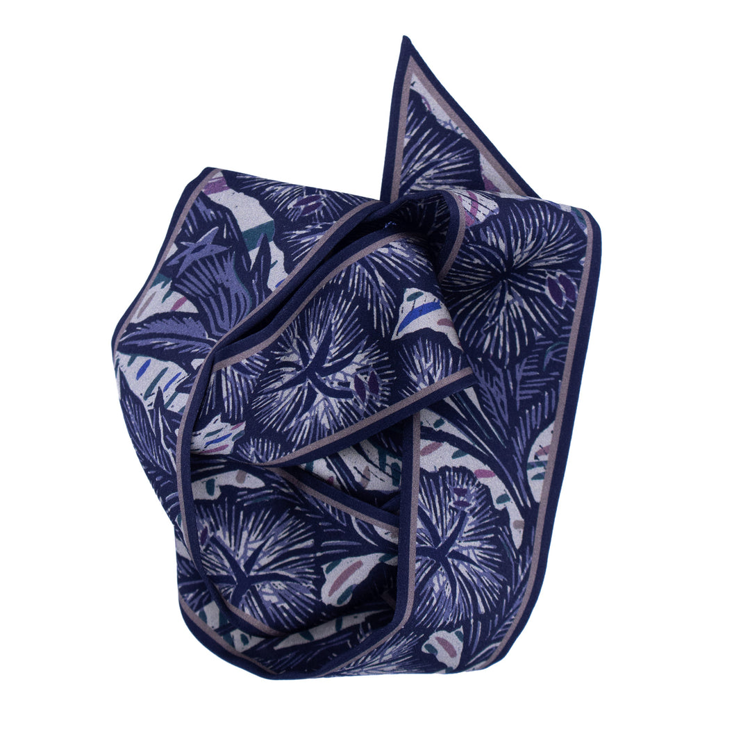 Wild Flower – Slate, Mini Twilly Scarf