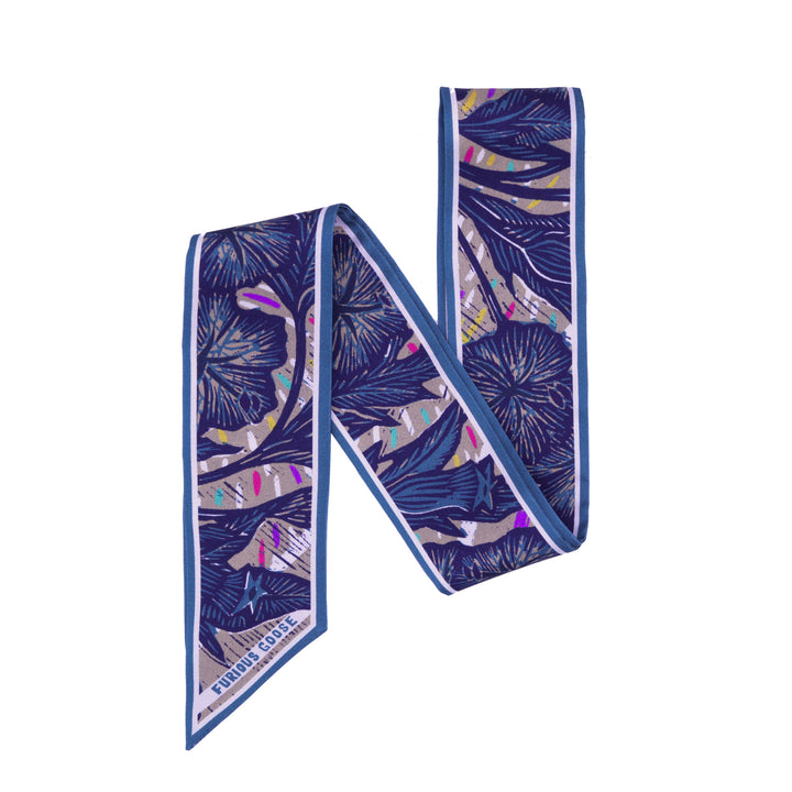 Wild Flower – Opal, Mini Twilly Scarf