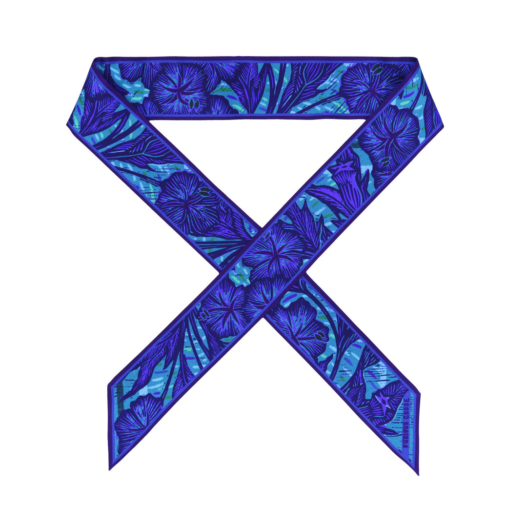 Wild Flower – Ultramarine, Mini Twilly Scarf