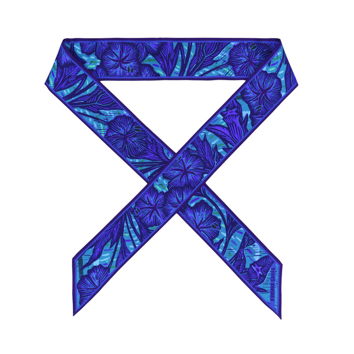 Wild Flower – Ultramarine, Mini Twilly Scarf