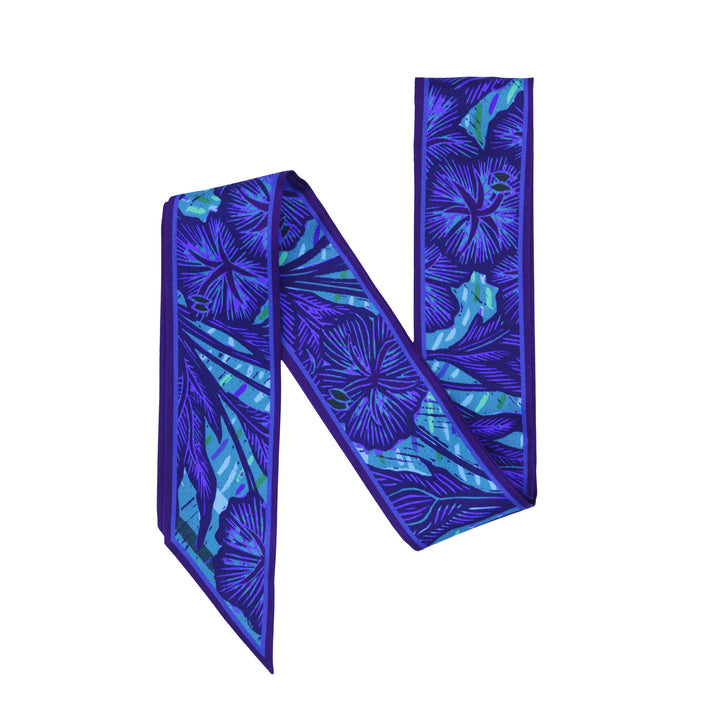 Wild Flower – Ultramarine, Mini Twilly Scarf