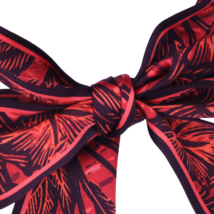 Wild Flower – Crimson, Mini Twilly Scarf