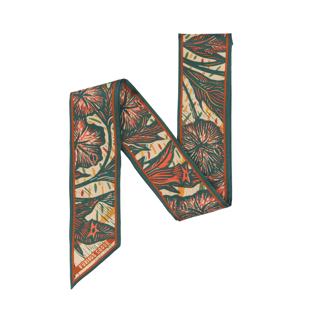 Wild Flower – Juniper, Mini Twilly Scarf