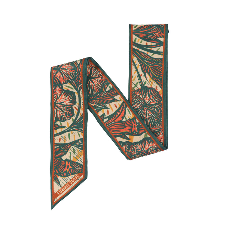 Wild Flower – Juniper, Mini Twilly Scarf
